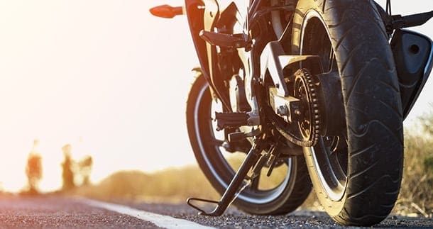 A motorbike on the road